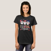 T-shirt Dental Squad Leopard Fireworks Tooth Assistant 4e (Devant entier)