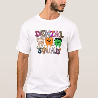 T-shirt Dental Squad Tooth Leopard Halloween Dentist Spook