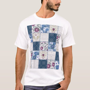 T-shirt Dentelle florale : Patchwork Arrière - plan sans c