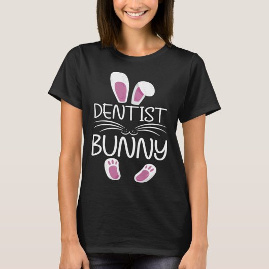 T-shirt Dentist Bunny Cute Matching Family Easter Day (Devant)
