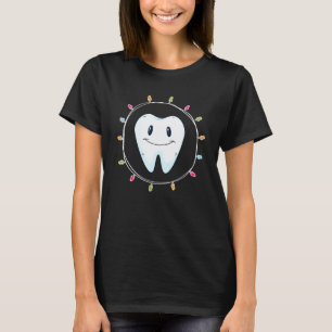 T-shirt Dentiste de Noël Dent Dentaire Dans Les Lumières d