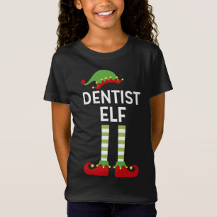 T-Shirt Dentiste Elf Cute Correspondant Famille Noël Denta