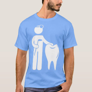 T-shirt Dentiste Jouer Golf Stickman Version blanche