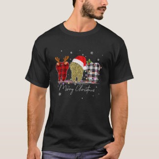 T-shirt Dentiste Noël drôle Léopard Plaid Toths Denta