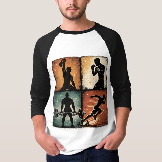 T-Shirt d'entraînement à grille de silhouette de f (Devant)