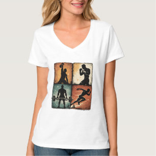 T-Shirt d'entraînement à grille de silhouette de f