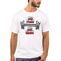T-shirt d'entraînement de fitness « Pas de douleur