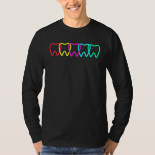T-shirt Dents colorés Dentiste Dental Hygiéniste adjoint