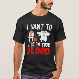T-shirt Dents de sang Vampire Halloween Profession dentair