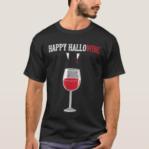 T-shirt Dents de Verre de Vin Rouge Costume Mignon Facile