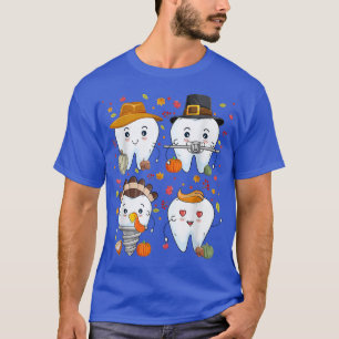 T-shirt Dents Dentiste Citrouille Turquie Thanksgiving A