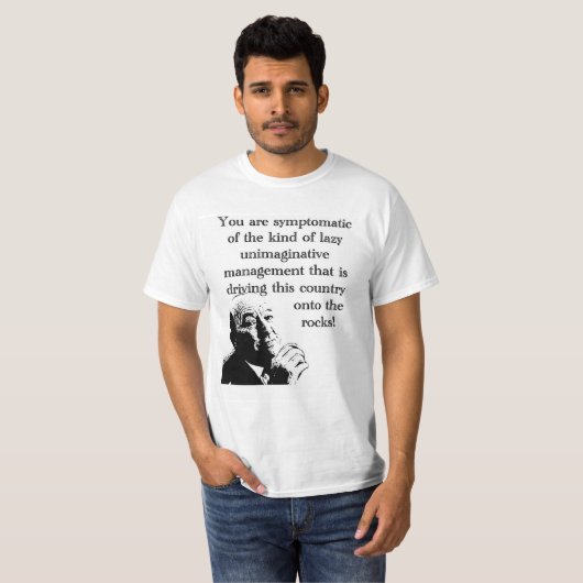 T-shirt dénué d'imagination de gestion du travail (Devant entier)