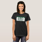 T-shirt Denver Colorado License Plate (Devant entier)