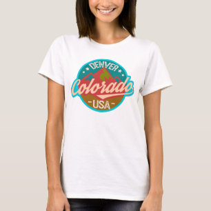 T-shirt Denver Colorado Voyage vintage badge