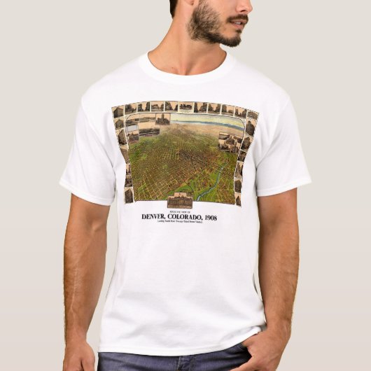 T-shirt Denver, le Colorado - 1908 (Devant)