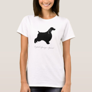 T-shirt d'épagneul de springer anglais (noir)
