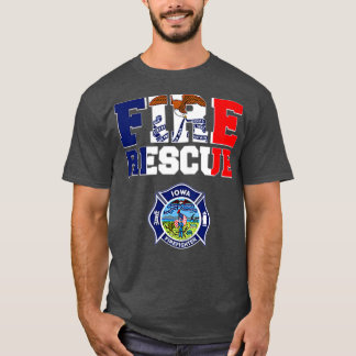 T-shirt Département de la Secourt d'incendie de l'Iowa Pom