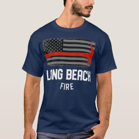 T-shirt Département de Secourt incendie de Long Beach en C (Devant)