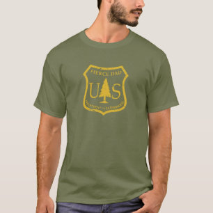 T-shirt Département de style de Service Forestier de piè