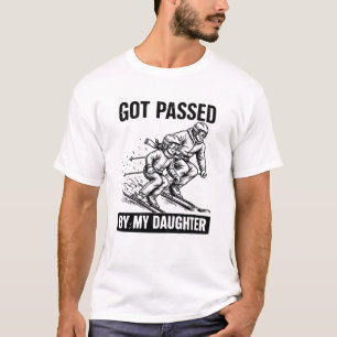 T-shirt Dépassé par ma fille drôle de ski