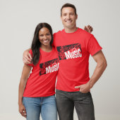 T-shirt dépendant en musique (Unisexe)