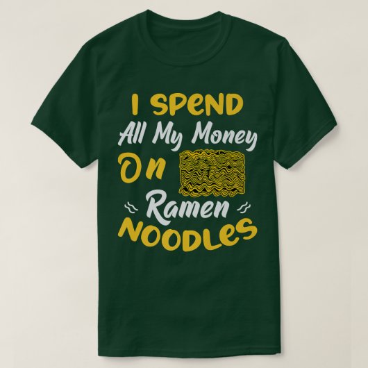 T-shirt Dépensez De L'Argent Sur Les Nouilles De Ramen Amu (Design devant)