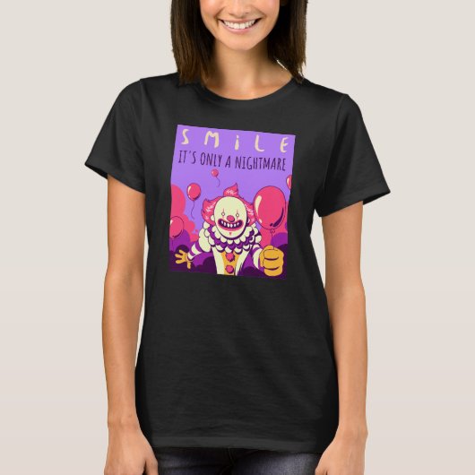 T-shirt Déplaisant cauchemar clown souriant halloween (Devant)
