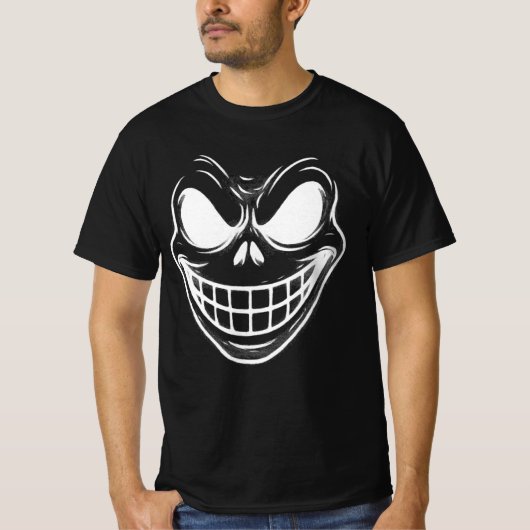 T-shirt Déplaisant éffrayant en ligne de dessin an (Devant)