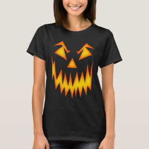 T-shirt Déplaisant Fun Effrayant Citrouille Jack-o'-lanter