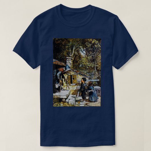 T-shirt Déplaisant Witch Retro Fairy Tale Hansel et Gretel (Design devant)
