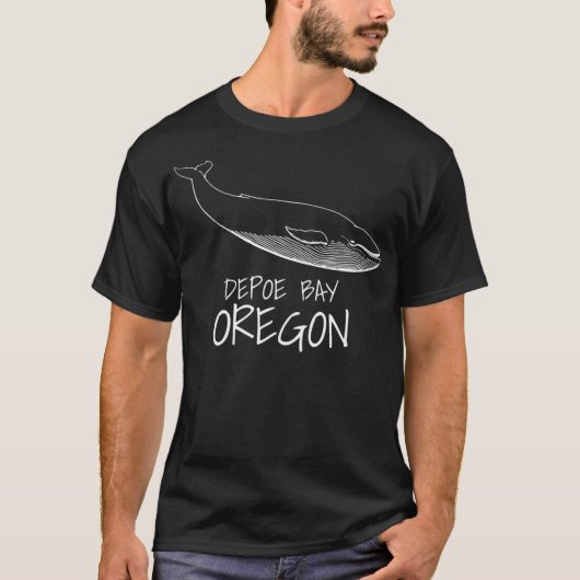 T-shirt DEPOE BAY OREGON Whale Watching Whale citations (Devant)