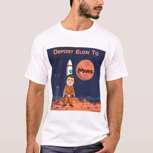 T-shirt Déporter Elon vers Mars (Devant)