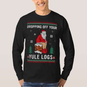 T-shirt Déposer Vos Journaux De Yule Drôle Père Noël Chimn