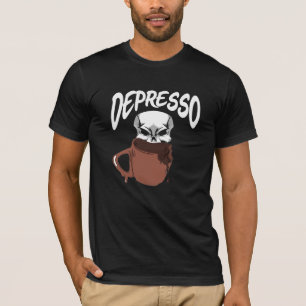 T-shirt Dépression du crâne d'Espresso Louveur de café 