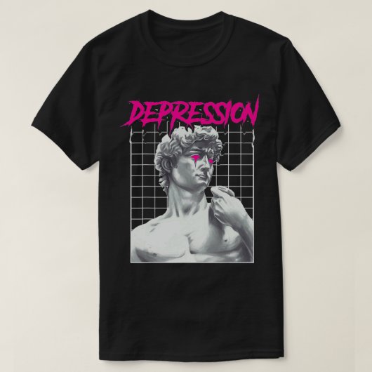 T-shirt Dépression Greek Statue Grunge Aesthetic Emo Vapor (Design devant)
