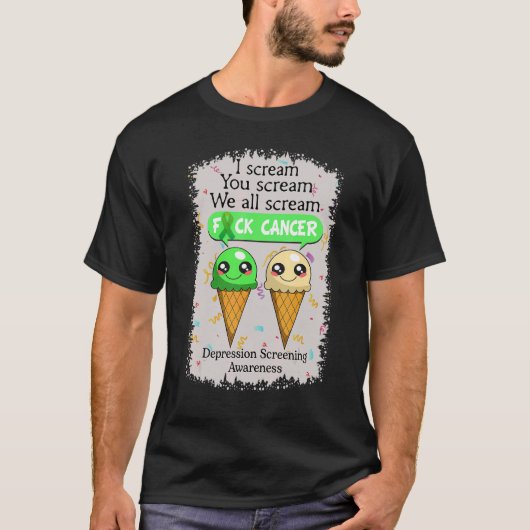 T-shirt Depression Screening Awareness Cute Ice Creams  Sa (Devant)
