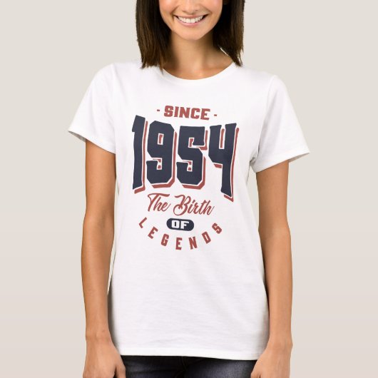 T-shirt Depuis 1954 La Naissance Des Légendes Cadeaux Anni (Devant)