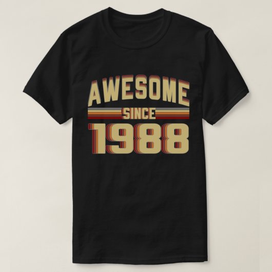 T-shirt Depuis 1988 cru impressionnant 31 années (Design devant)