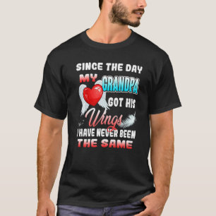 T-shirt Depuis le jour où mon grand-père a obtenu ses aile