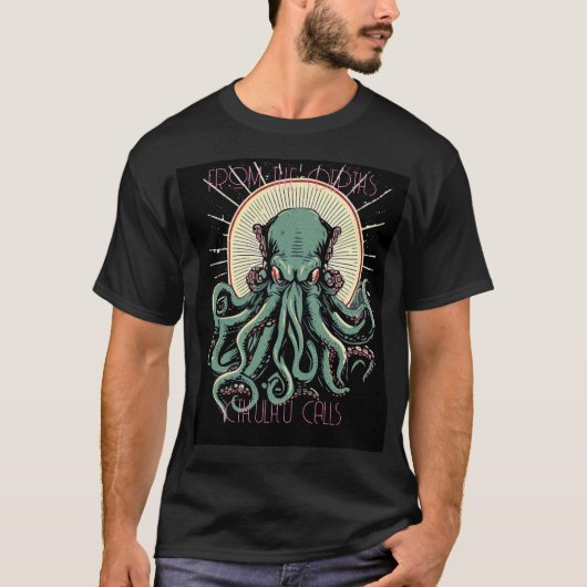T-SHIRT 'DEPUIS LES PROFONDEURS - APPELS DE CTHULHU' (Devant)