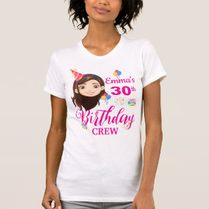 T-shirt d'équipage d'anniversaire personnalisé pou