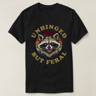 T-shirt Dérangé Mais Féral Raton Laveur Vintage Coucher de