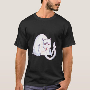 T-shirt Dérangez Votre Chat Lors Du Nettoyage Avec Ice Col