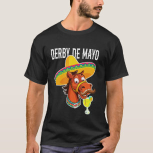 T-shirt Derby de Mayo Drôle de cheval chapeau sombrero sur