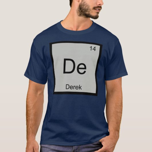 T-shirt Derek Nom Chimie Élément Tableau périodique (Devant)