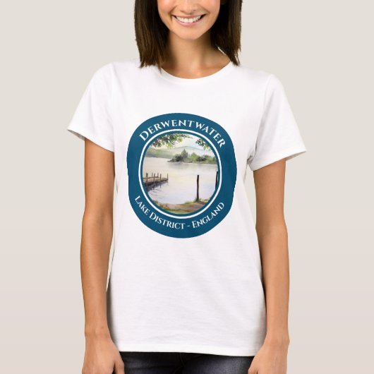 T-shirt Dergone Water Keswick Angleterre Watercolor Painti (Devant)
