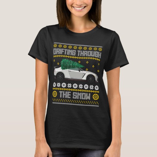 T-shirt dérivant dans la neige 2 (Devant)