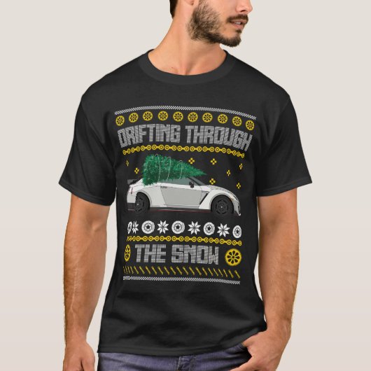 T-shirt dérivant dans la neige 2 (Devant)