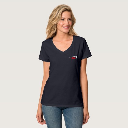 T-shirt Dérive | Col en V pour femmes (Devant entier)