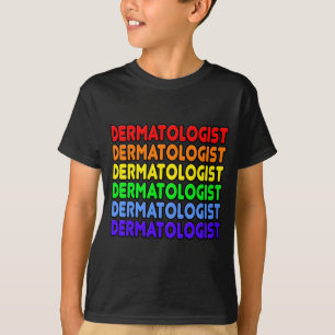 T-shirt Dermatologue en arc-en-ciel